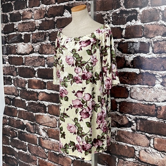 Oddy Dreamy Creamy Floral Print Off Shoulder Dress NWT Short Sleeve Medium M - Picture 6 of 16